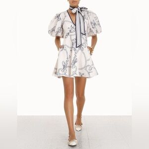 Zimmermann The Day Mini Dress in Navy Bows Size 1